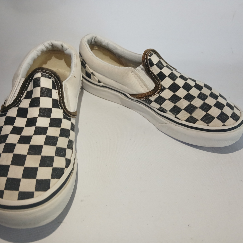 Little Kids Checkered Vans Slip-On Shoes